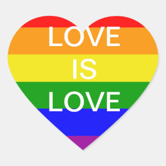liefde is liefde Rainbow vlag Hart Sticker