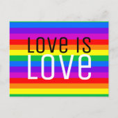 Liefde is liefde, regenboog briefkaart (Voorkant)