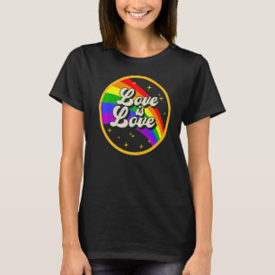 Liefde Is Liefde Regenboog LGBT Lesbisch Gay Bisek T-shirt