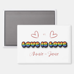 Liefde is Liefde Regenboog LGBTQ Magneet