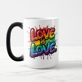 Liefde is Liefde - Regenboog Pride Citaat Kunst Magische Mok