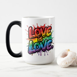 Liefde is Liefde - Regenboog Pride Citaat Kunst Magische Mok