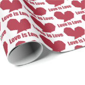 Liefde is liefde rood hart cadeaupapier (Rol Hoek)