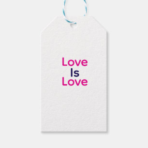 Liefde is liefde roze paarse kleurrijke pride LGBT Cadeaulabel