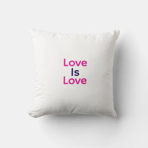 Liefde is liefde roze paarse kleurrijke pride LGBT Kussen