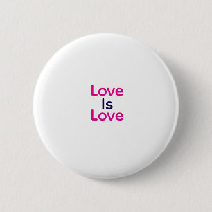Liefde is liefde roze paarse kleurrijke pride LGBT Ronde Button 5,7 Cm