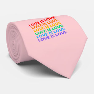 Liefde is Liefde roze regenboog LGBT pride Stropdas