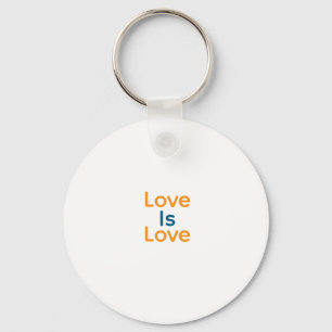 Liefde is liefde sinaasappel blauw kleurrijke prid sleutelhanger