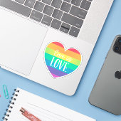 Liefde is liefde sticker (Laptop met iPhone)