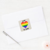Liefde is liefde vierkante sticker (Envelop)
