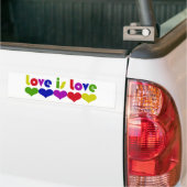 Liefde is liefde voor homorechten bumpersticker (Op Truck)