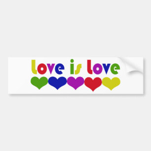 Liefde is liefde voor homorechten bumpersticker