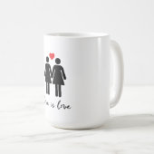 Liefde is liefde (vrouwen) + hart koffiemok (Voorkant rechts)