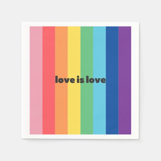 Liefde is liefde wijn cocktail servetten (Voorkant)