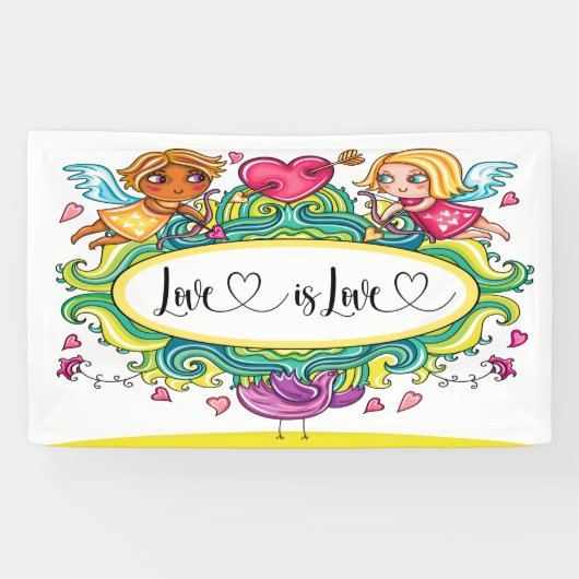 Liefde is liefdesbanner spandoek (Horizontaal)