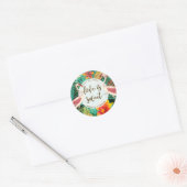 Liefde is lieve gunst sticker tropical flamingo (Envelop)