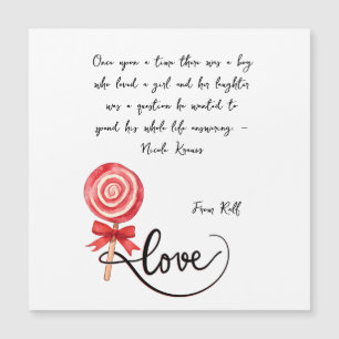 Liefde is lieve valentijn xoxo magnetische uitnodiging