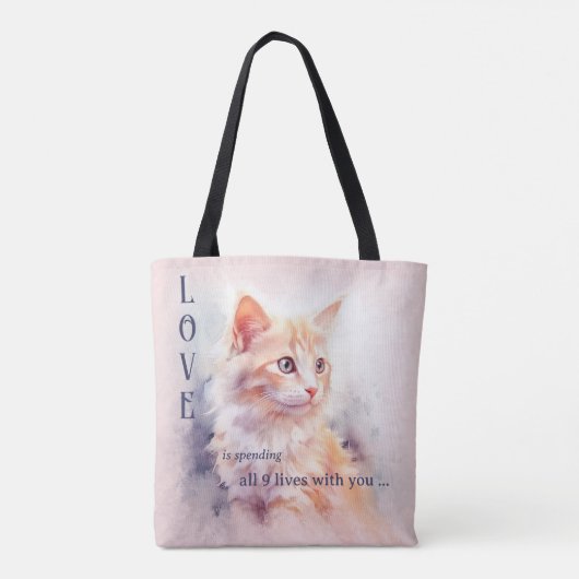 Liefde is lieve Waterverf Draagtas (Achterkant)