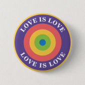 Liefde is Love Pride doel Ronde Button 5,7 Cm (Voorkant)