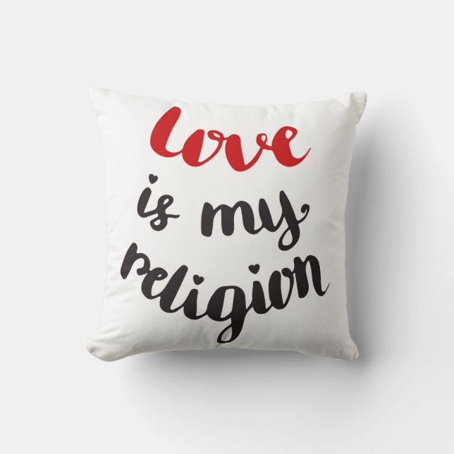 Liefde is mijn religie kussen (Voorkant)