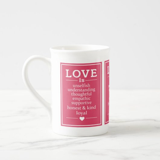 Liefde is ...mok porselein kop (Links)