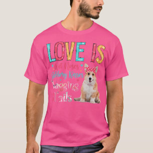 Liefde is natte neusschelp Kisses die taarten zwaa T-shirt