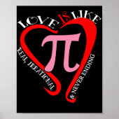 Liefde is net zoals echte irrationele pi die nooit poster (Voorkant)