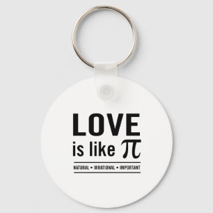 Liefde is net zoals Pi Sleutelhanger