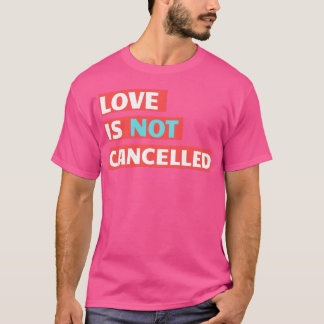 Liefde is niet geannuleerd Rood vintage T-shirt