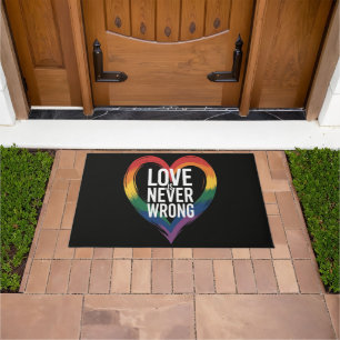 Liefde is nooit verkeerd Pride Month LGBT Deurmat