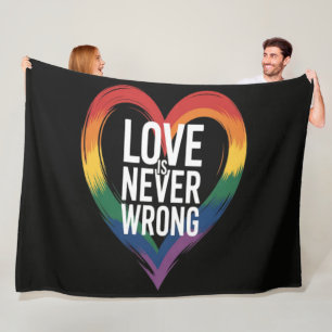 Liefde is nooit verkeerd Pride Month LGBT Fleece Deken