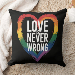 Liefde is nooit verkeerd Pride Month LGBT Kussen