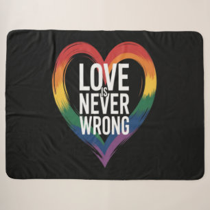 Liefde is nooit verkeerd Pride Month LGBT Sherpa Deken