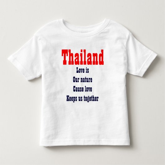 liefde is onze natuur Thailand t-shirts (Voorkant)