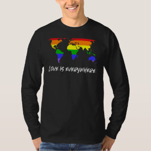 liefde is overal homoseksueel lesbisch queer gay p t-shirt