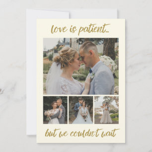 Liefde is Patiënt 6 Foto Wedding Elopement Aankond Aankondiging