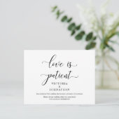 Liefde is patiënt, bruiloft ceremonie Verander dat Briefkaart (Staand voorkant)