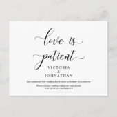 Liefde is patiënt, bruiloft ceremonie Verander dat Briefkaart (Voorkant)