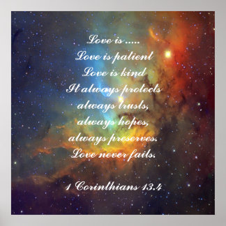 Liefde is patiënt Corinthians Poster