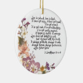 Liefde is patiënt keramisch ornament (Rechts)