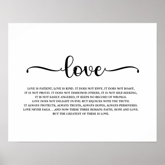 Liefde is Patiënt, Liefde is vriendelijk, Liefde, Poster (Voorkant)