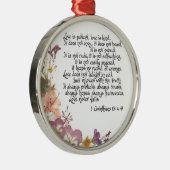 Liefde is patiënt metalen ornament (Rechts)