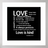 Liefde is Patient White Border unframed of framed Poster (Voorkant)