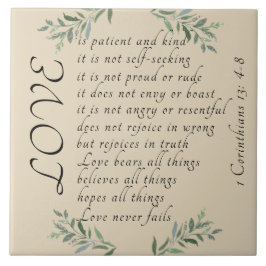 Liefde is patiëntenkeramische Tegel Tegeltje