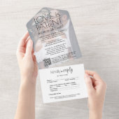 Liefde is Patiëntenontvangst Foto QR Code All In One Uitnodiging (Afscheurbaar)