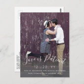 Liefde is patiëntenscript foto bruiloft uitgesteld briefkaart (Voorkant / Achterkant)