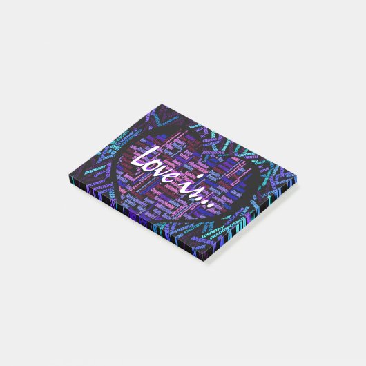 Liefde is... post-it® notes (Schuin)