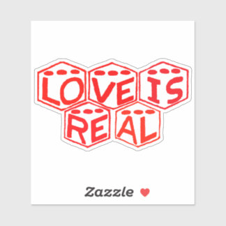 Liefde is Real Dice Logo Sticker
