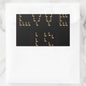 Liefde is rechthoekige sticker (Tas)