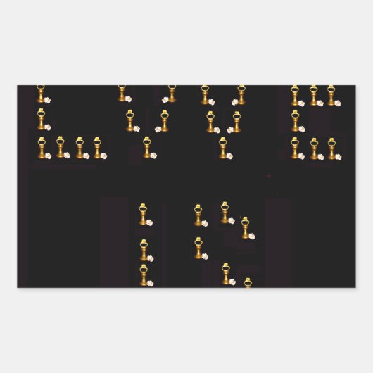 Liefde is rechthoekige sticker (Voorkant)